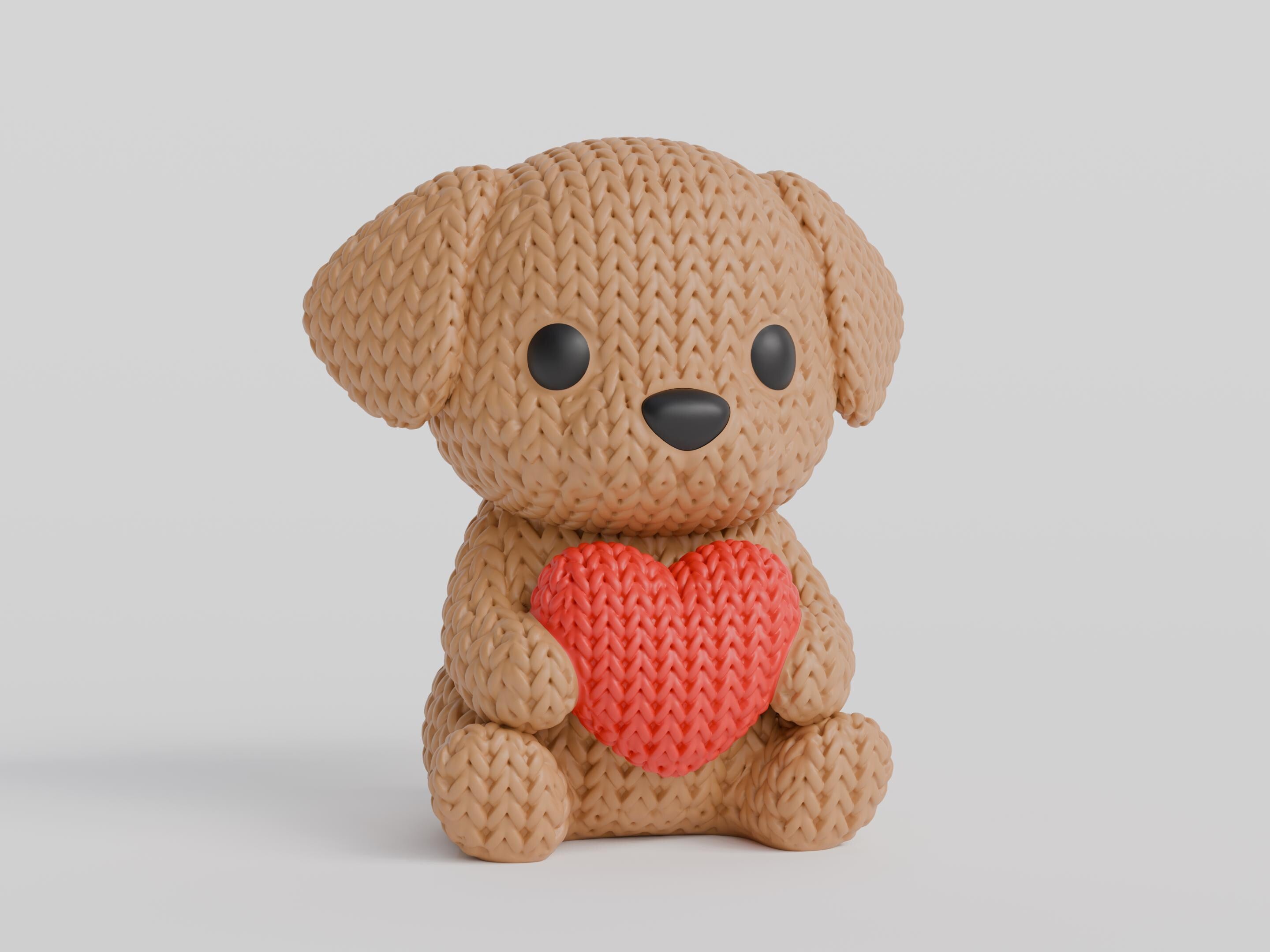Valentine's Dog Figurine
