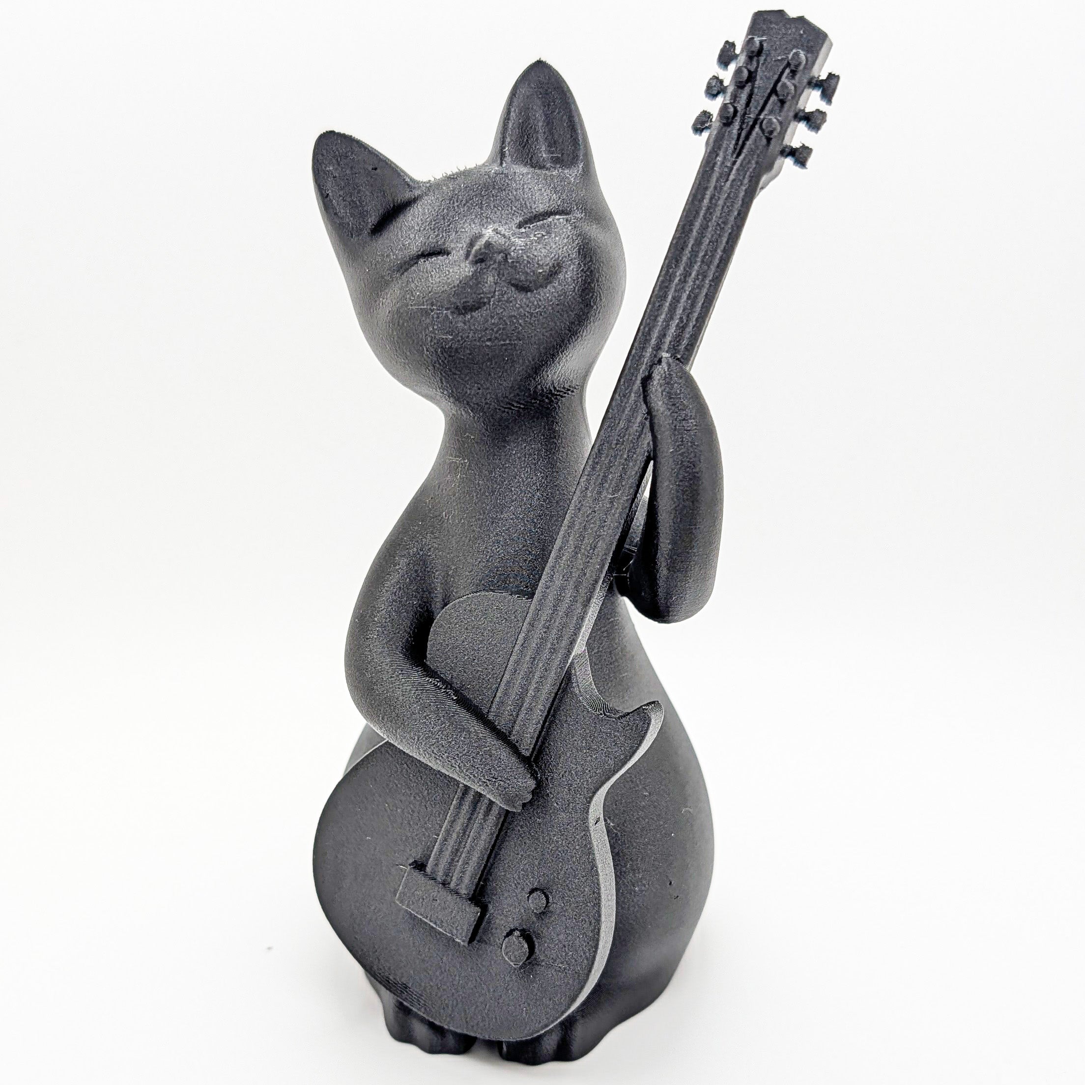 Guitar Cat Sculpture