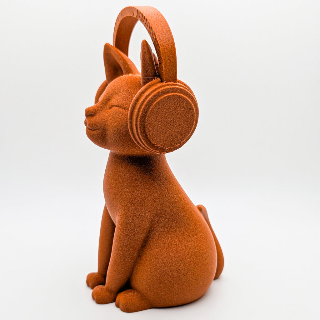 Headphones Cat Sculpture