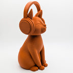 Headphones Cat Sculpture