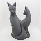 Intertwined Cats Sculpture