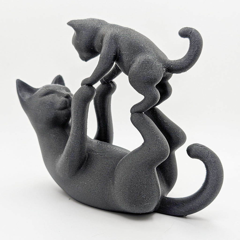 Mama Cat & Kitten Sculpture