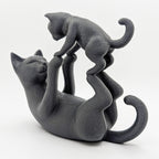 Mama Cat & Kitten Sculpture