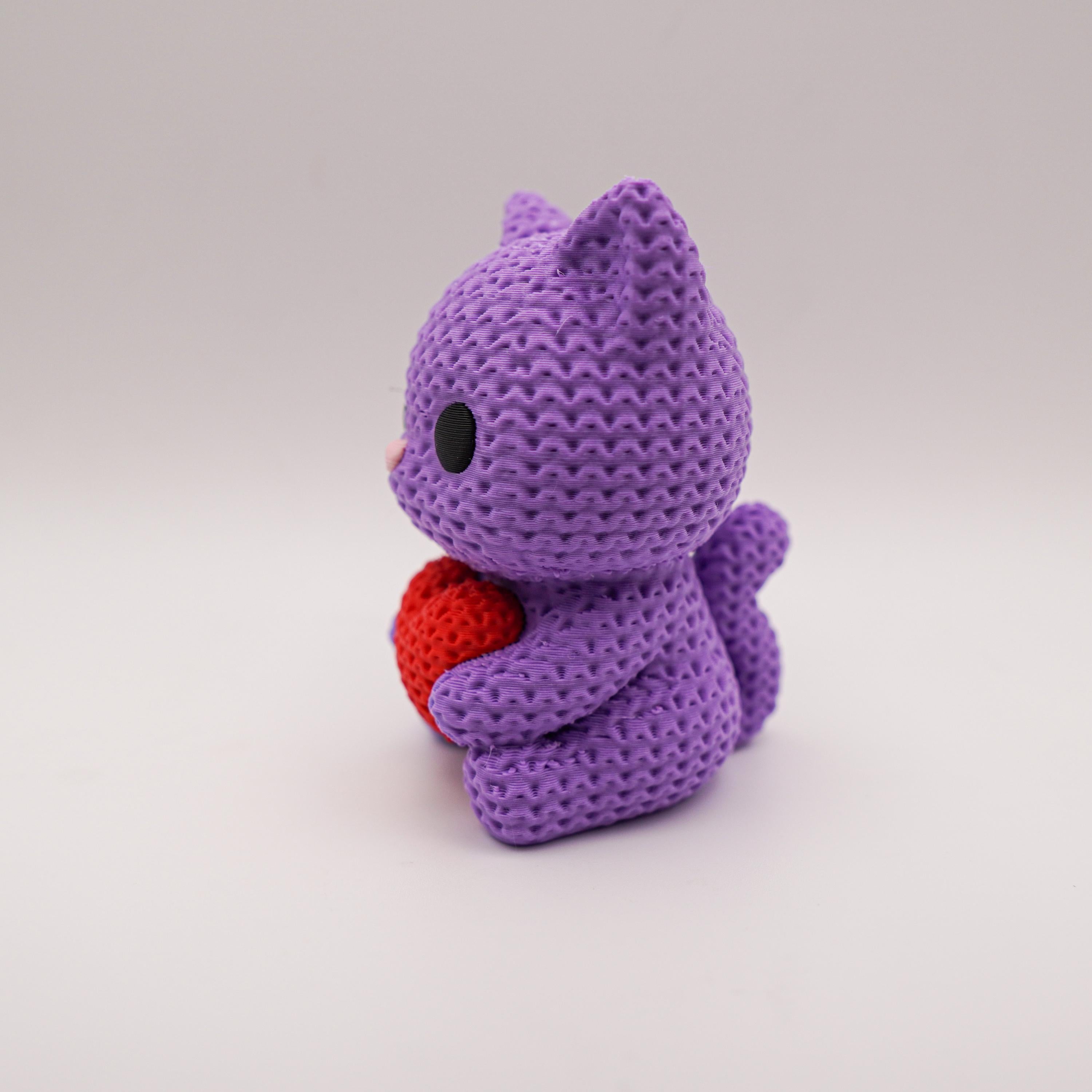 Valentine's Cat Figurine