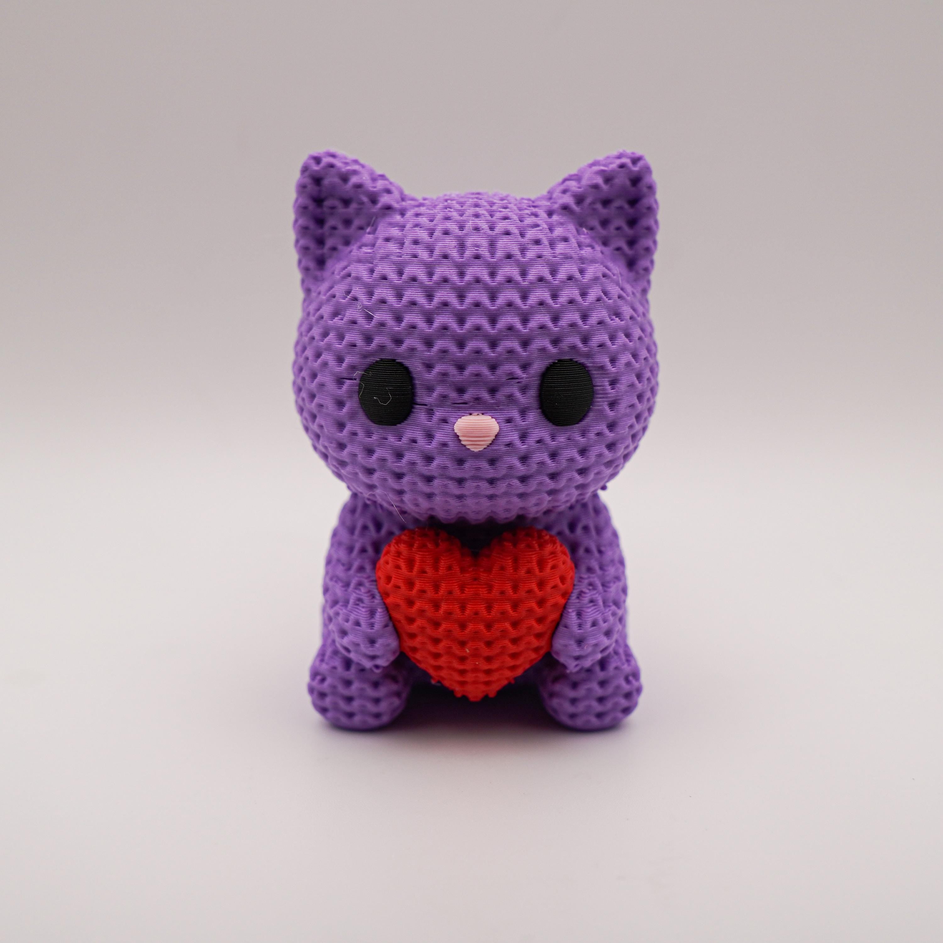 Valentine's Cat Figurine